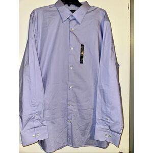 Banana Republic Shirt 18 18.5 XXL Lavender Tailored Fit Career Top Stretch Easy